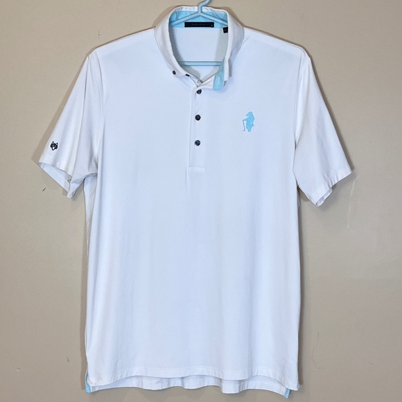 Greyson Golf Performance Short Sleeve Polo Shirt - Men's Size L - White - Picture 1 of 10